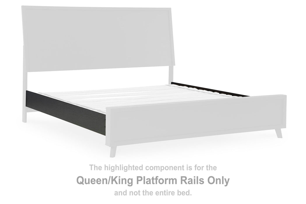 Danziar - Queen / King Platform Rails - Black