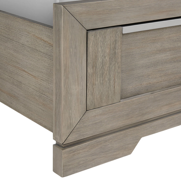 Kelis - 4 Piece Bedroom Set With Queen Panel Bed And LED - Gray