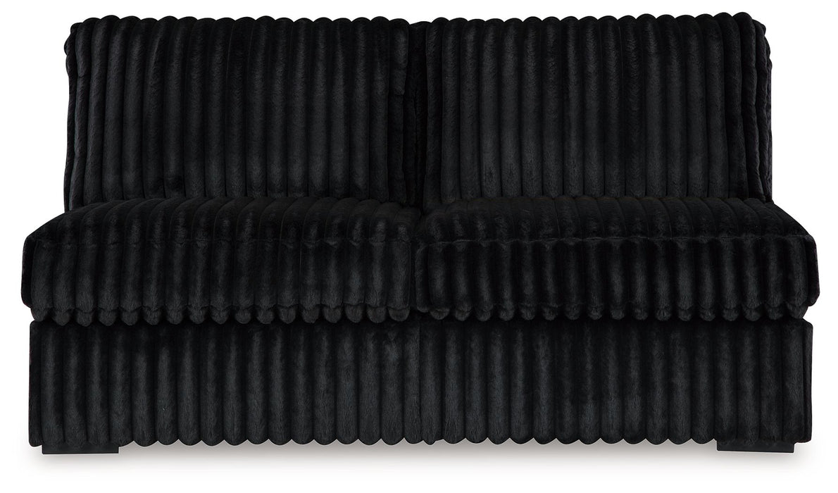 Midnight-Madness - Armless Loveseat - Onyx