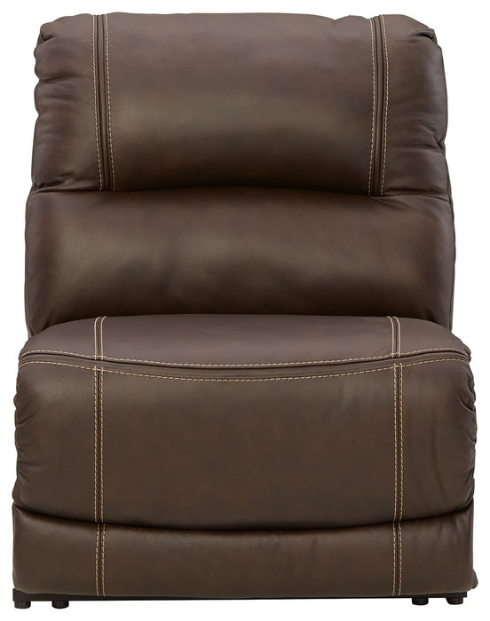 Dunleith - PWR Armless REC w/Adj Headrest - Chocolate