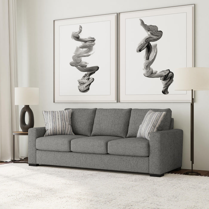 Theodore - Fabric Stationary Three-Cushion Sofa
