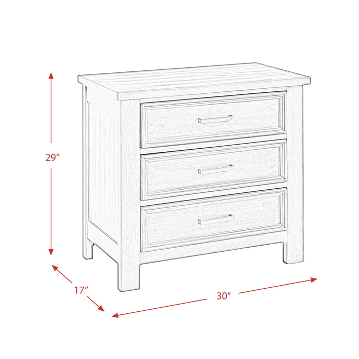 Sullivan - 3-Drawer Nightstand - Drift Gray