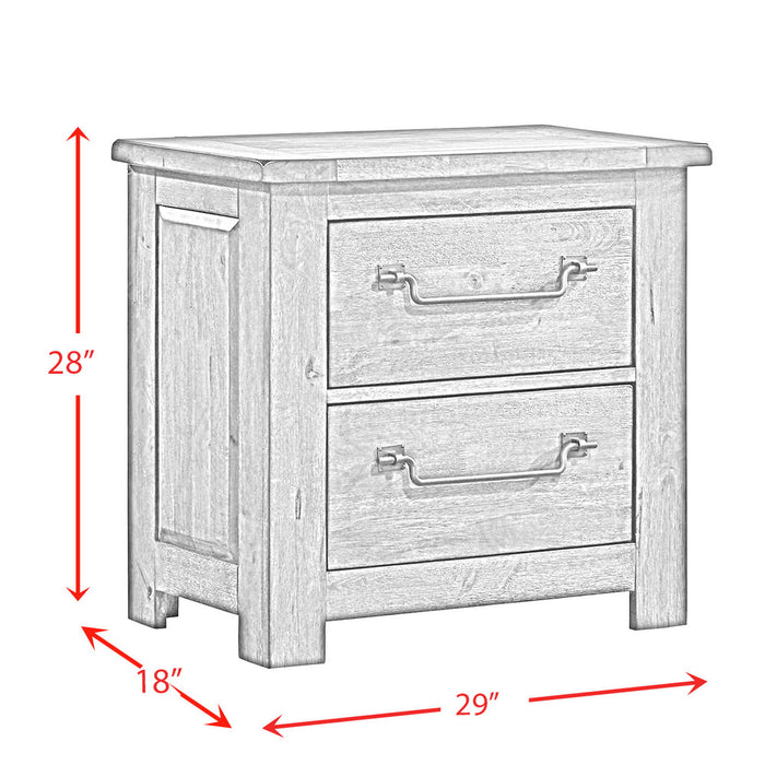 Maverick - Nightstand With USB - Gray