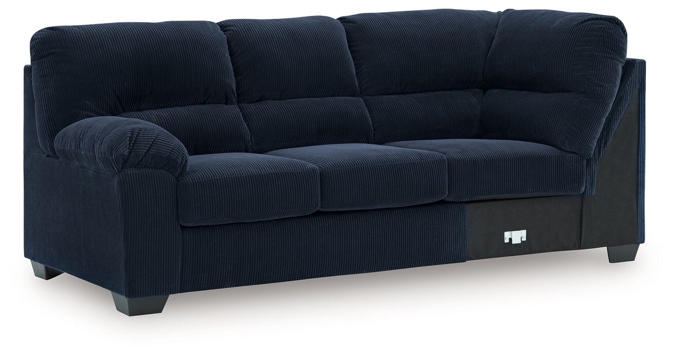 SimpleJoy - LAF Sofa With Corner Wedge - Navy