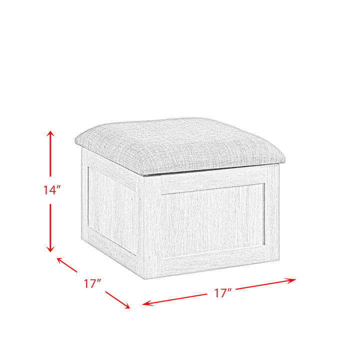 Uster - Coffee Table With Four Storage Stools - Gray