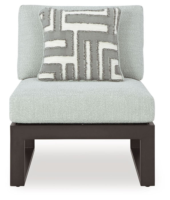 Beachloft - Armless Chair With Cushion - Black / Gray