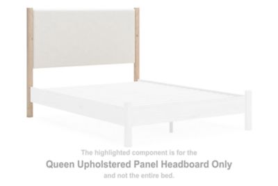 Cadmori - Queen Upholstered Panel Headboard - Two-tone