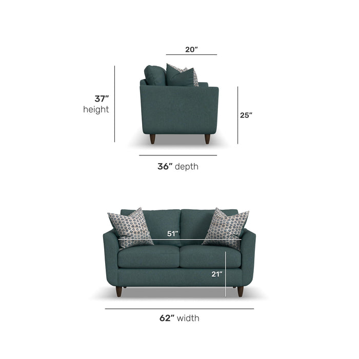 Lewis - Fabric Stationary Loveseat