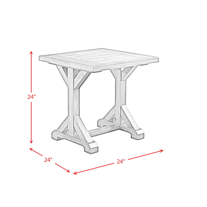 Finn - 3 Piece Accent Trestle Table Set (Coffee Table & Two End Tables) - Dark Walnut