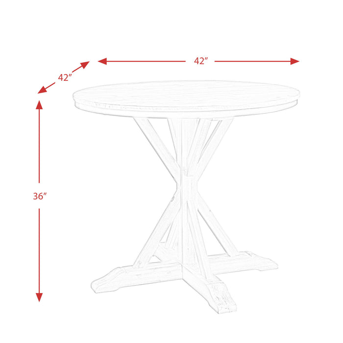 Callista - Round Counter Height 5 Piece Dining Set (Table And Four Stools) - Beach