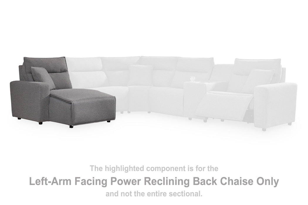 Modmax II - LAF Press Back Power Chaise - Salt And Pepper