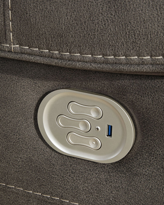 Hoopster - Raf Zero Wall Power Recliner - Gunmetal