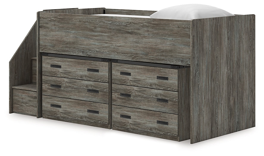 Frandern Twin Loft Bed with Drawer Storage
