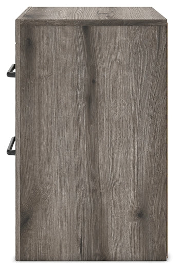 Graystorm Full Panel Bed with Mirrored Dresser and Nightstand