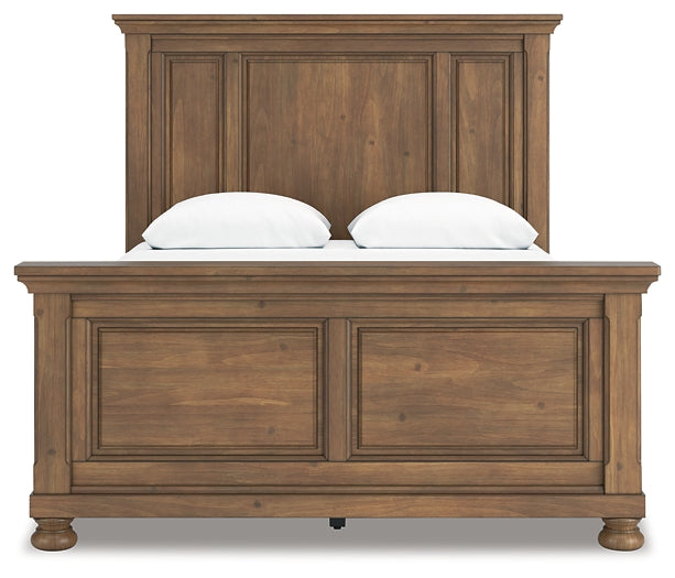 Feddinger Queen Panel Bed with Mirrored Dresser, Chest and Nightstand