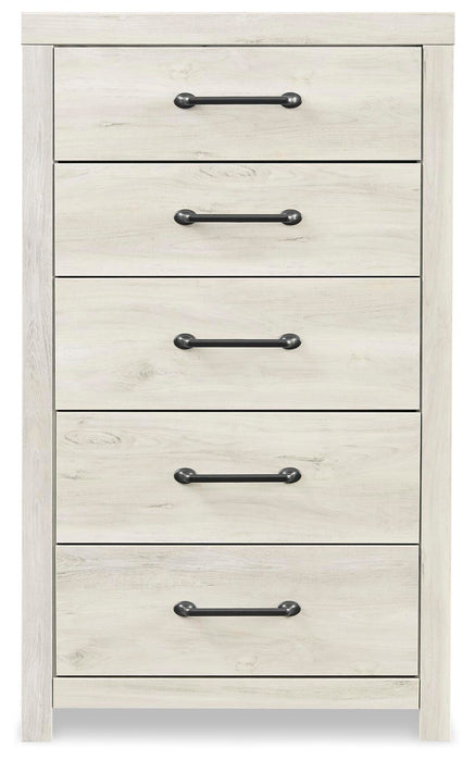 Cambeck Twin Panel Bed with 4 Storage Drawers with Mirrored Dresser, Chest and Nightstand