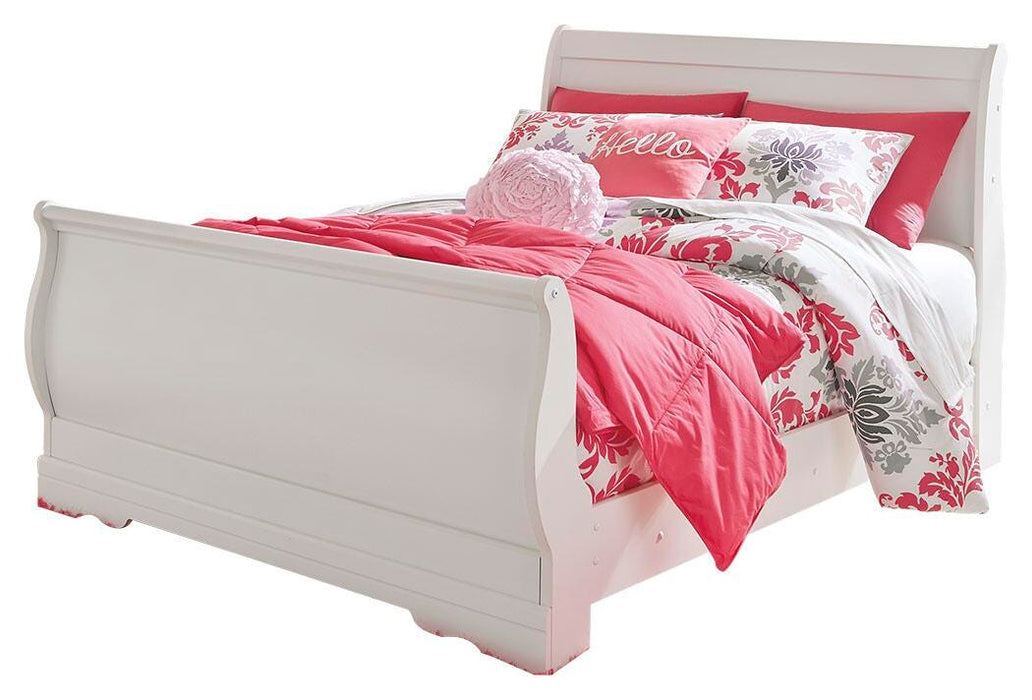 Anarasia Full Sleigh Bed, Dresser, Mirror, Chest and Nightstand