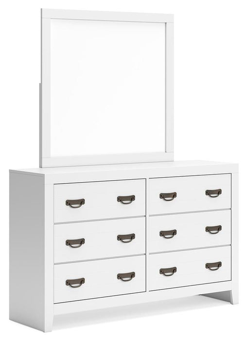 Binterglen California King Panel Bed, Dresser, Mirror, Chest and Nightstand