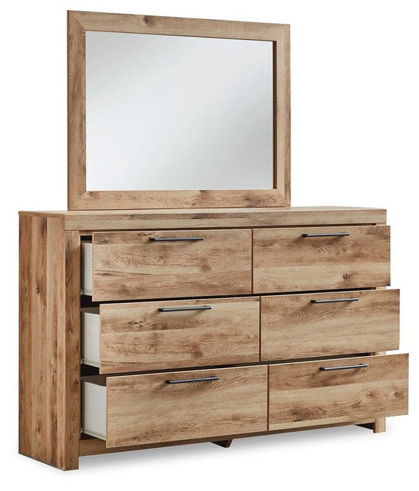 Hyanna Queen Panel Storage Bed with 2 Under Bed Storage Drawer, Dresser, Mirror, Chest and Nightstand
