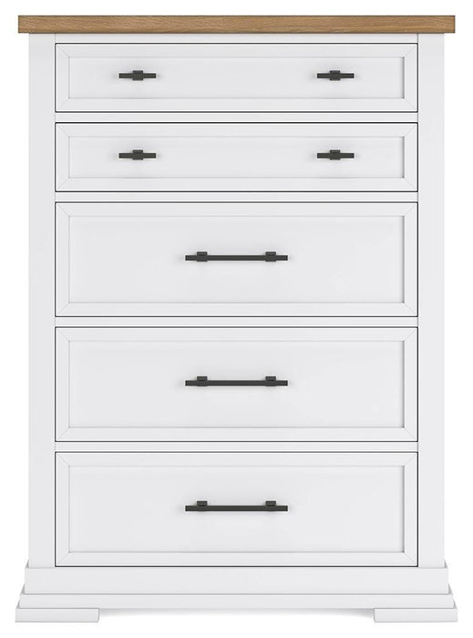 Ashbryn Queen Panel Storage Bed, Dresser, Mirror, Chest and Nightstand