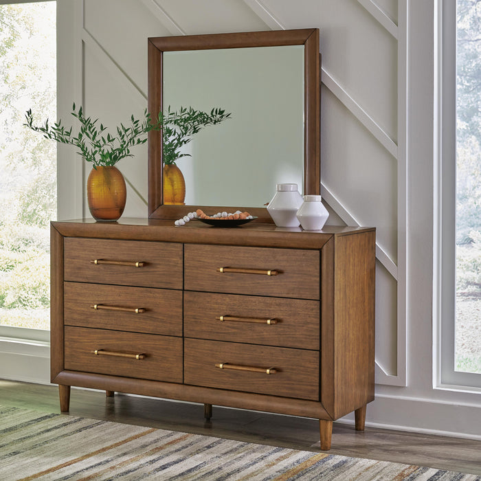 Lyncott King Upholstered Bed, Dresser, Mirror, Chest and Nightstand
