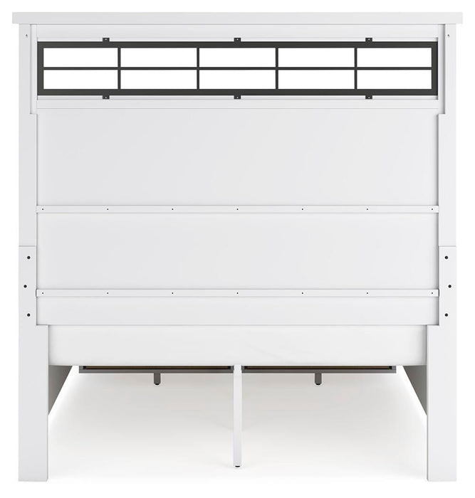 Ashbryn Queen Panel Storage Bed, Dresser, Mirror and Nightstand