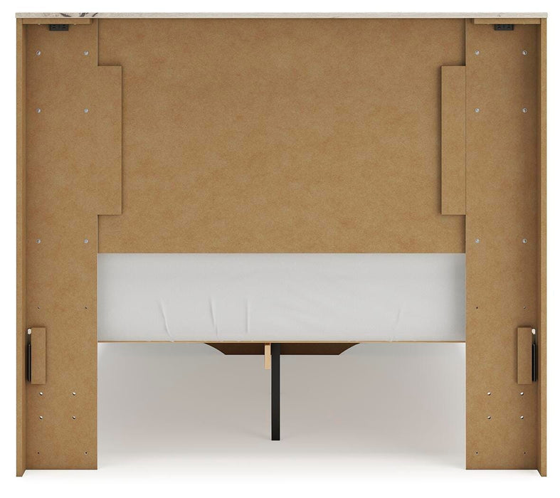 Lawroy Full Panel Storage Bed, Dresser, Mirror and Nightstand