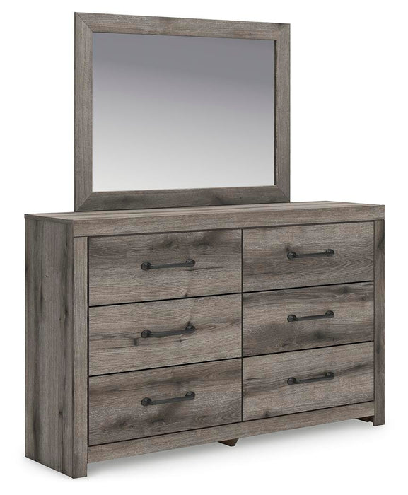 Graystorm Full Panel Bed with Storage, Dresser, Mirror, Chest and Nightstand