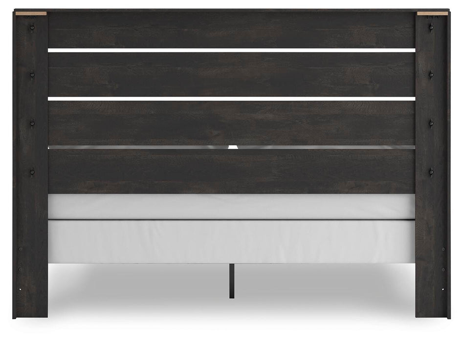 Hollivern King Panel Bed, Dresser and Mirror