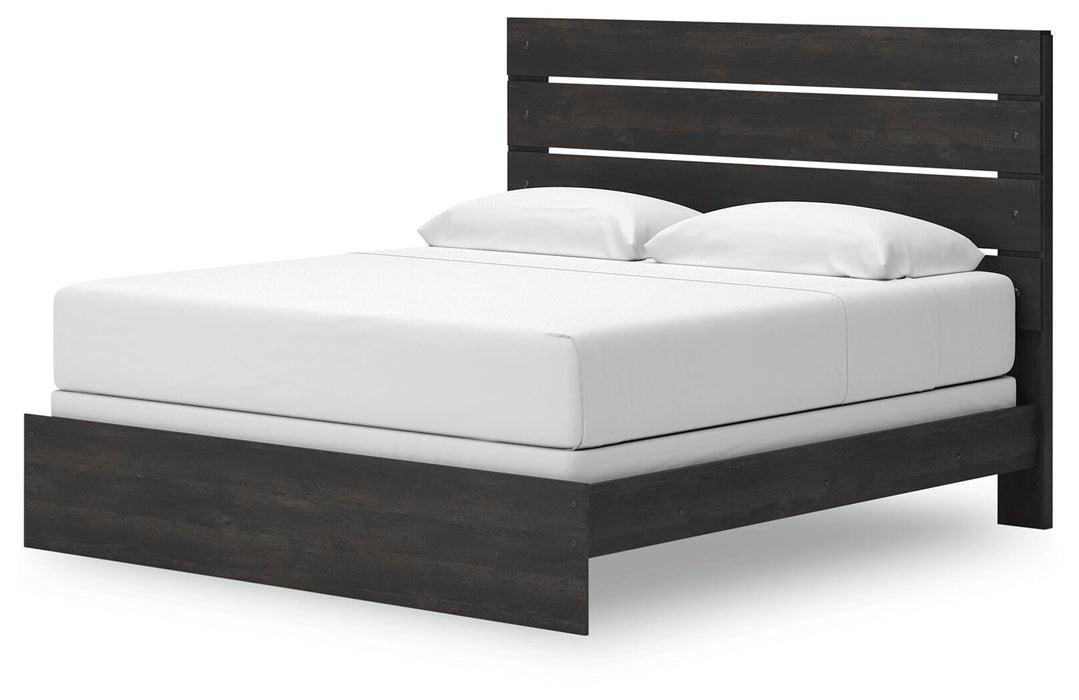 Hollivern King Panel Bed, Dresser and Mirror