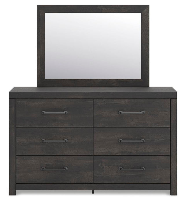 Hollivern Full Panel Storage Bed, Dresser, Mirror and Nightstand