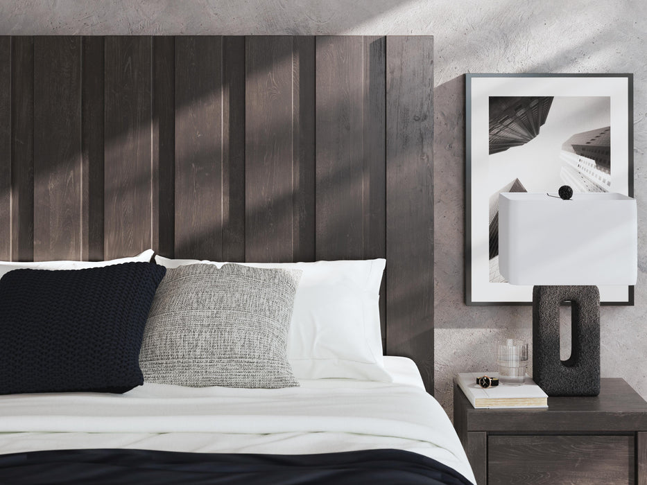 Fraluna King Panel Storage Bed, Dresser, Mirror and Nightstand