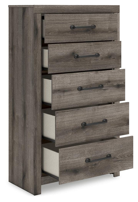 Graystorm Twin Panel Bed, Dresser, Mirror, Chest and Nightstand