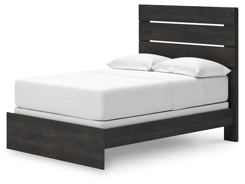 Hollivern Full Panel Bed, Dresser, Mirror, Chest and Nightstand