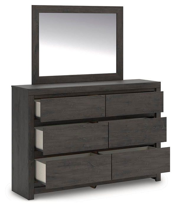 Fraluna Queen Panel Storage Bed, Dresser, Mirror, Chest and Nightstand
