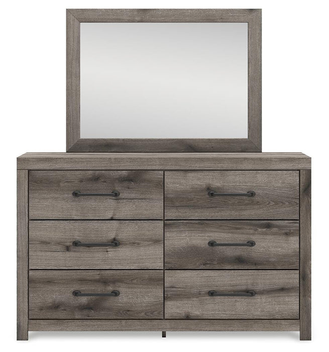 Graystorm Twin Panel Storage Bed, Dresser and Mirror