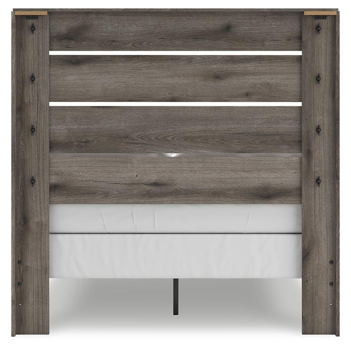 Graystorm Full Panel Bed, Dresser, Mirror, Chest and Nightstand