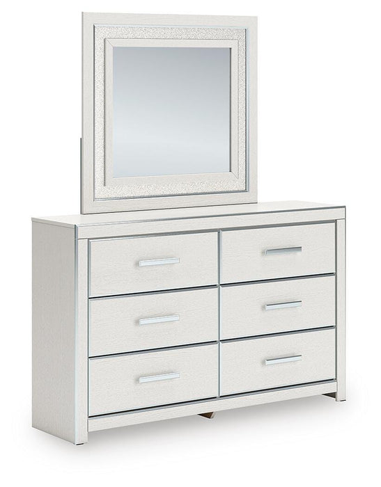 Zuraleus Queen Upholstered Panel Bed, Dresser, Mirror, Chest and Nightstand