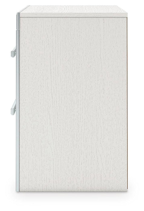 Zuraleus King Upholstered Panel Platform Storage Bed, Dresser, Mirror and Nightstand