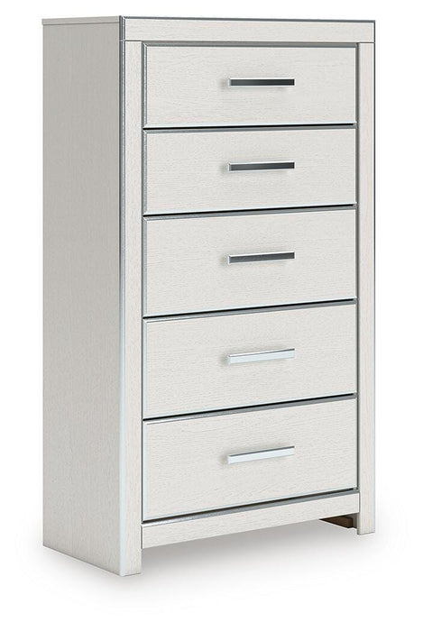 Zuraleus King Upholstered Panel Bed, Dresser, Mirror, Chest and Nightstand