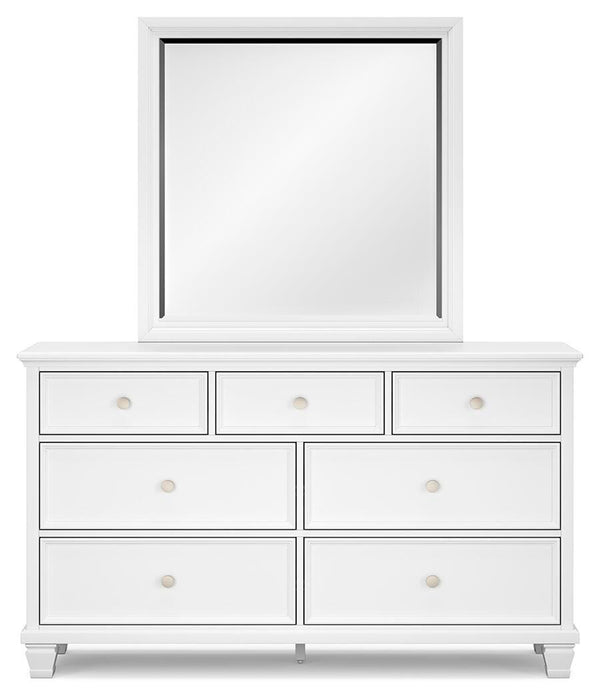 Fortman Twin Panel Storage Bed, Dresser, Mirror and Nightstand