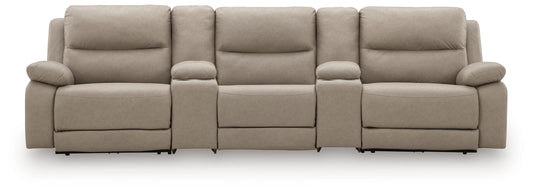 Narwhal Place 5-Piece Reclining Sectional with Storage Consoles