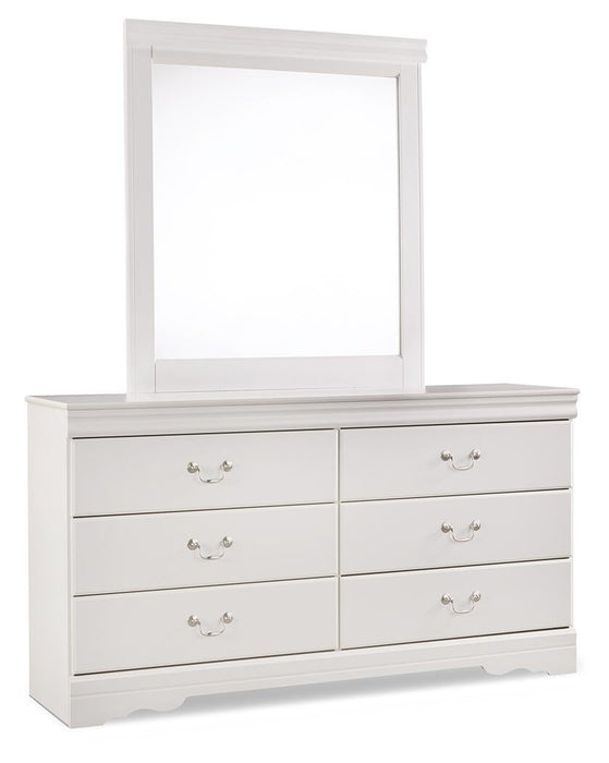 Anarasia Queen Sleigh Headboard, Dresser, Mirror, Chest and Nightstand