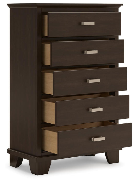 Covetown Twin Panel Bed, Dresser, Mirror, Chest and Nightstand