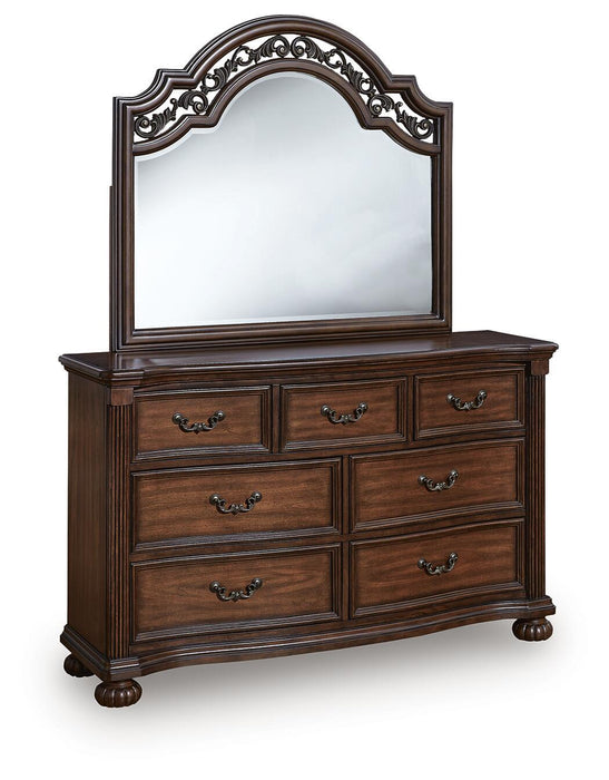 Lavinton Queen Poster Bed, Dresser, Mirror, Chest and Nightstand