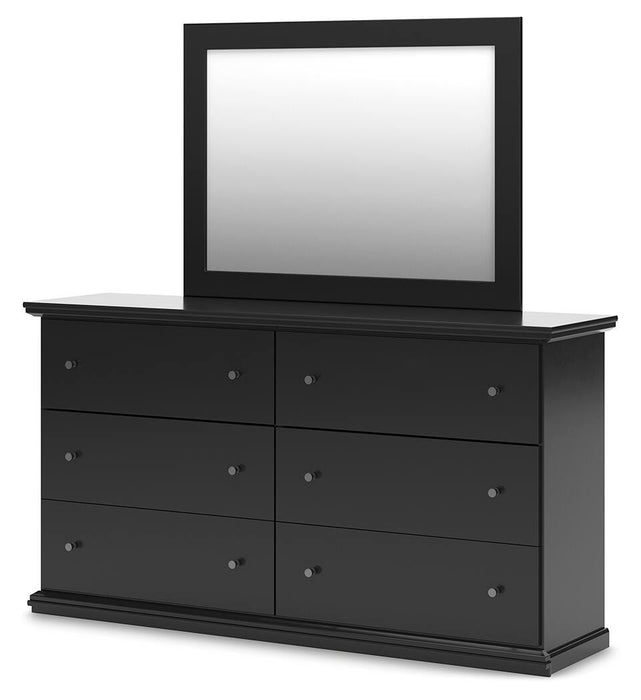 Maribel Full Panel Bed, Dresser and Mirror