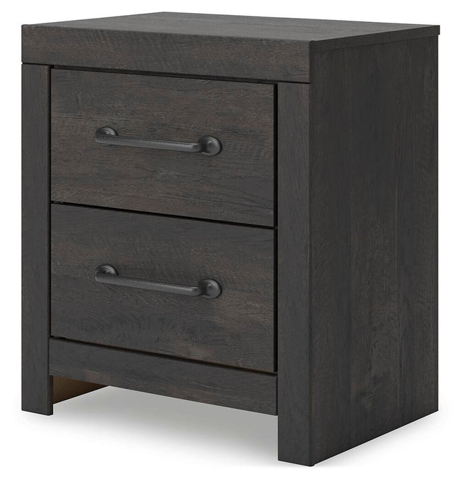 Delmorta King Panel Bed, Dresser, Mirror, Chest and Nightstand
