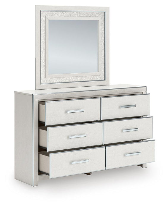 Birmonton King Upholstered Panel Bed, Dresser, Mirror, Chest and Nightstand