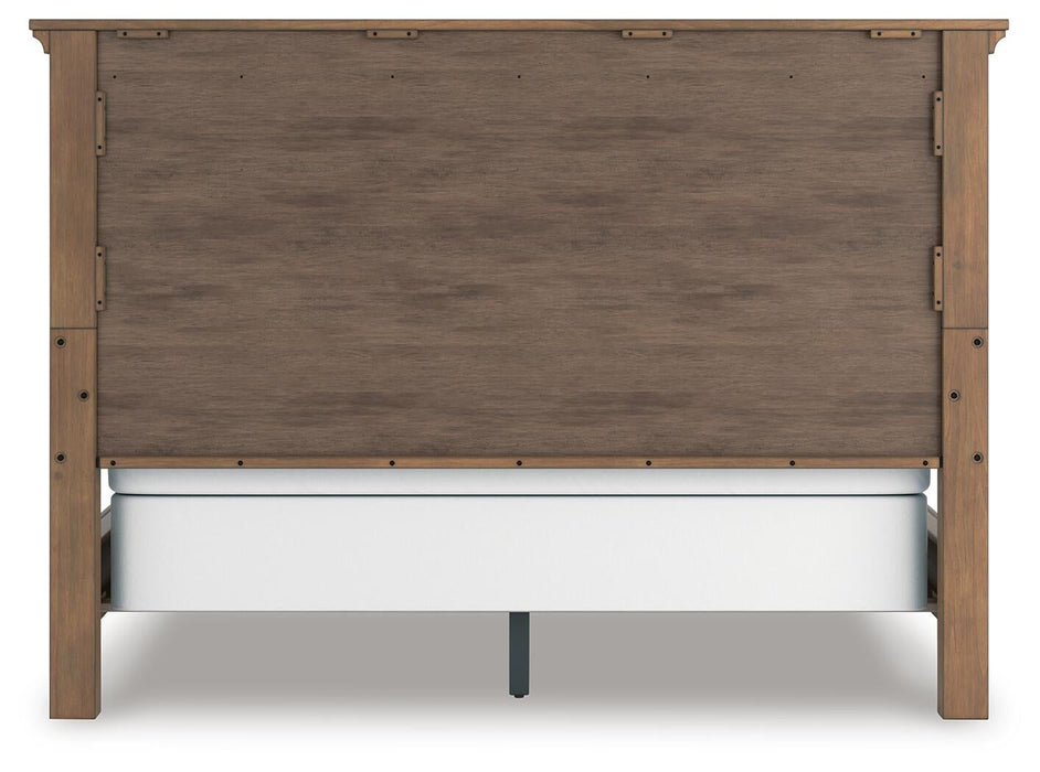 Vandenmore California King Panel Bed with Mirrored Dresser
