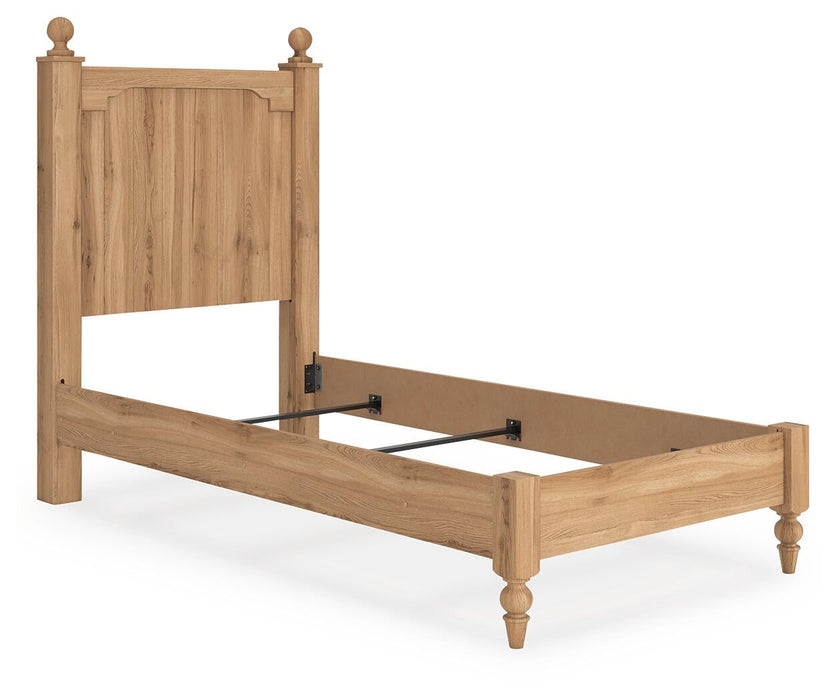 Galletyn Twin Panel Bed with Mirrored Dresser and Nightstand